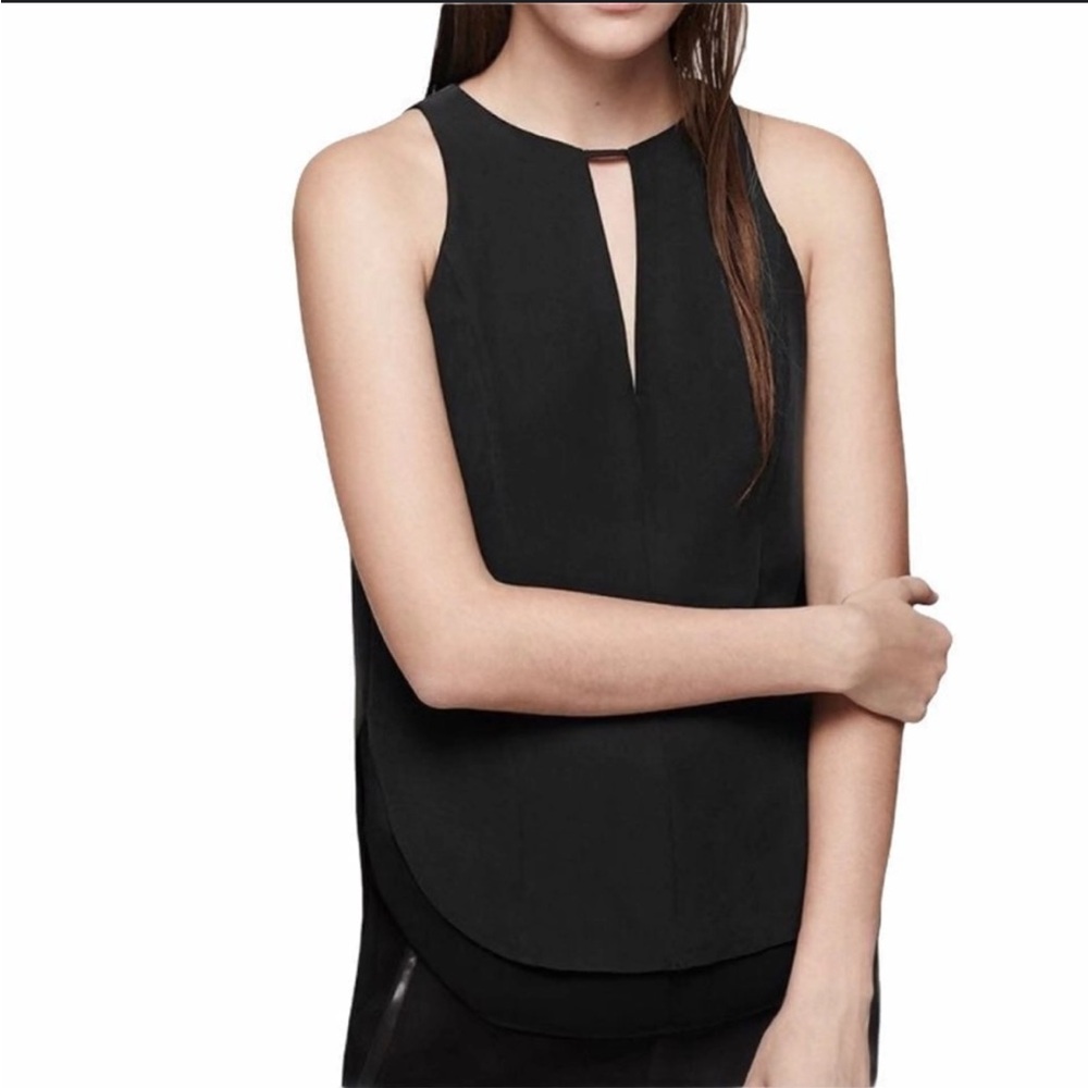 Rag & Bone Black Keyhole Top